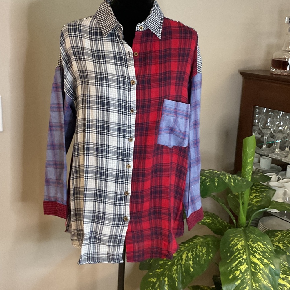 HAYDEN- Chambray Multi Pattern Shirt